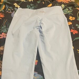 Light Blue Leggings with Ruched Back - Women Elite Eleven size M